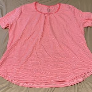 Pink and white stripped t-shirt (never worn)